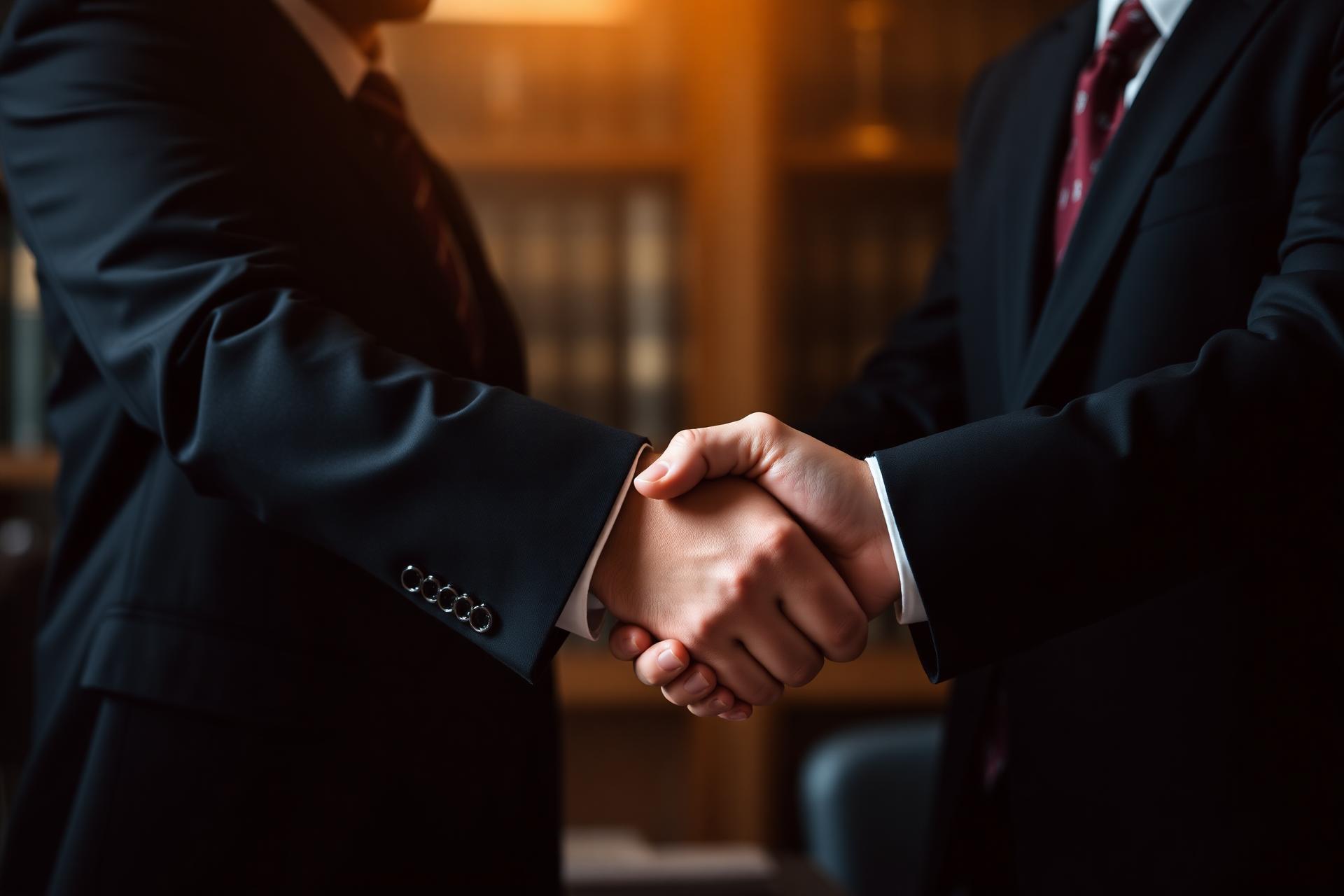 Stretta di mano professionale